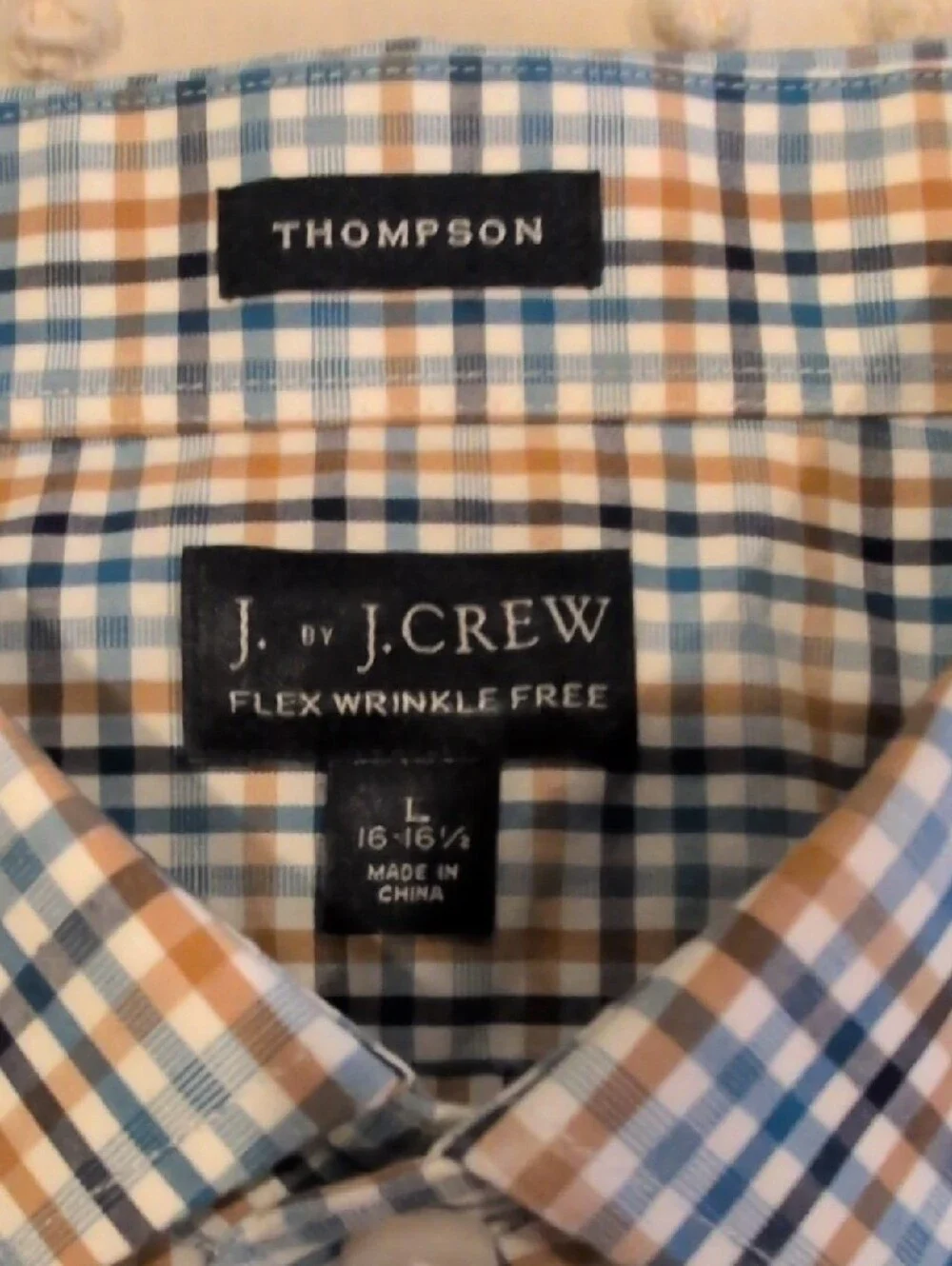 J. Crew Thompson Plaid Button-Down Shirt in Blue & Tan NWOT